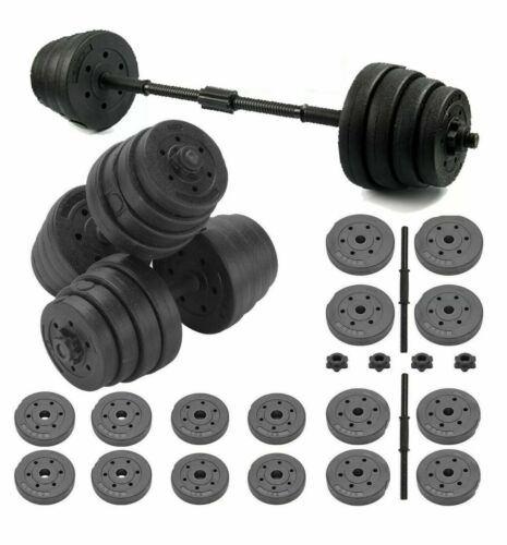 30KG Adjustable Dumbbells Free Weights Set Gym Dumbbell Pair Fitness Workout 