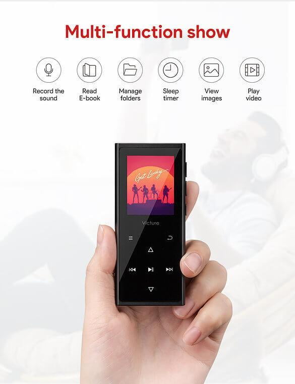 شوق يملك يكون  Buy Victure MP3 Player Bluetooth 16GB Portable Digital Music Player with  Touch Button for Running, Support Up to 128GB Online in Pakistan. 754938952
