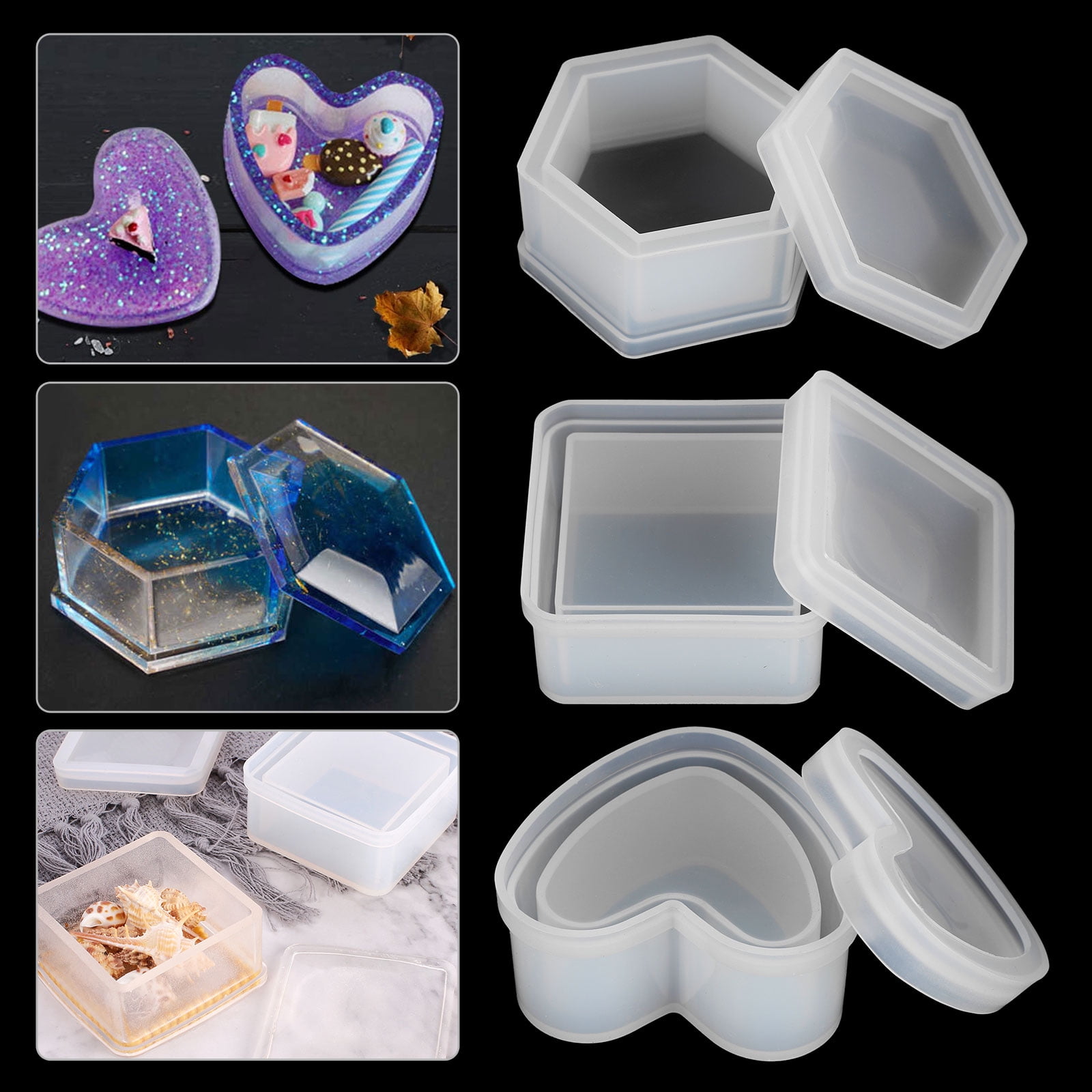 Square Silicone Mold For Jewelry Making Resin Supplies DIY Ornament Mold 
