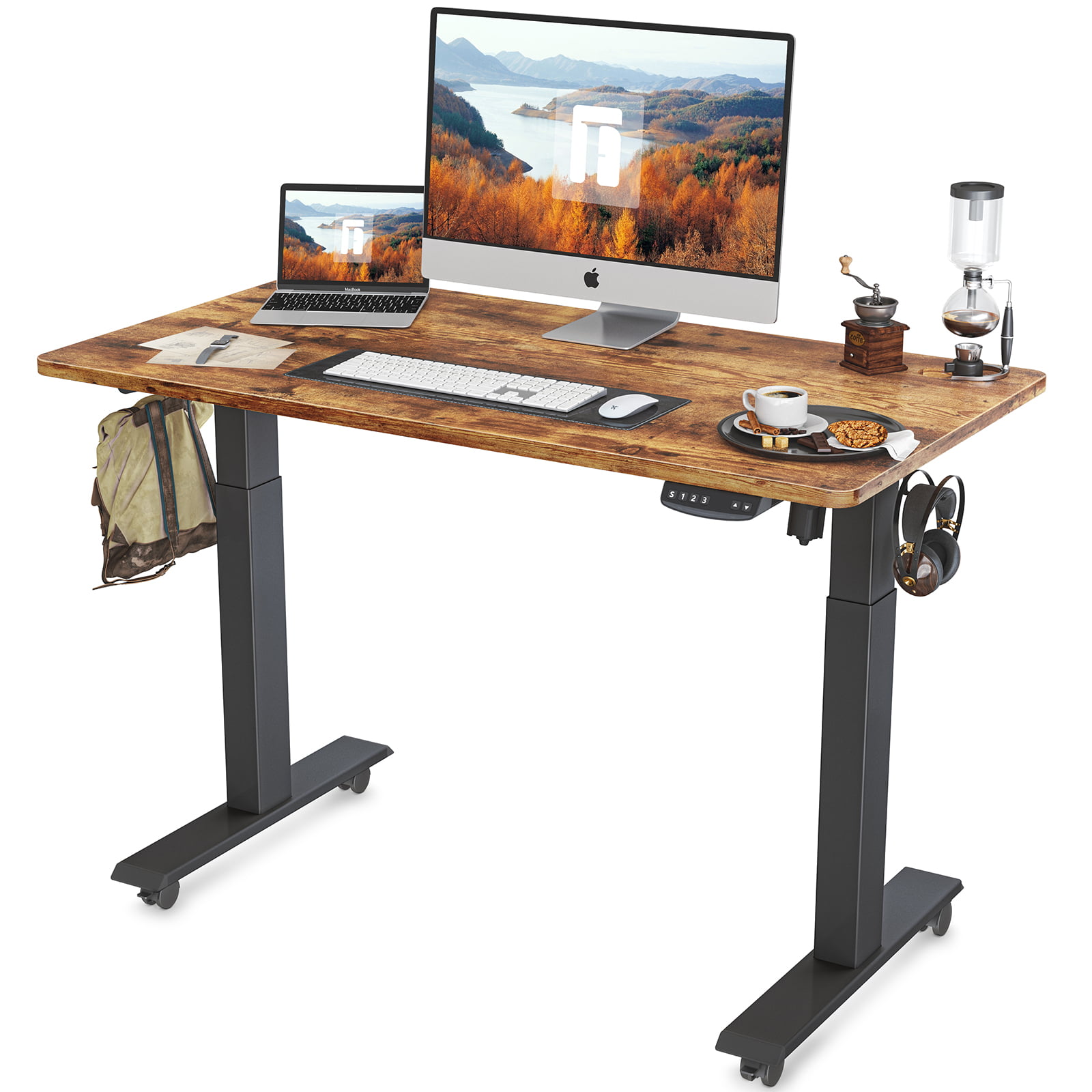 Electric Standing Desk Height Adjustable Sit Stand Table Computer PC Workstation 