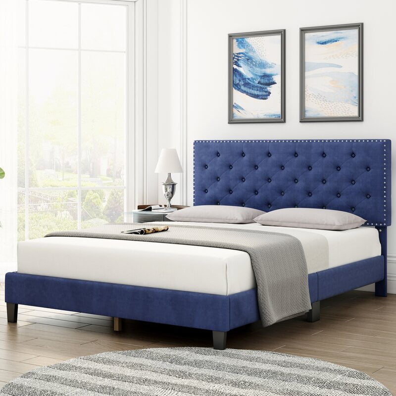 Homfa Full Bed Frame Upholstered, How To Assemble Adjustable Bed Frame