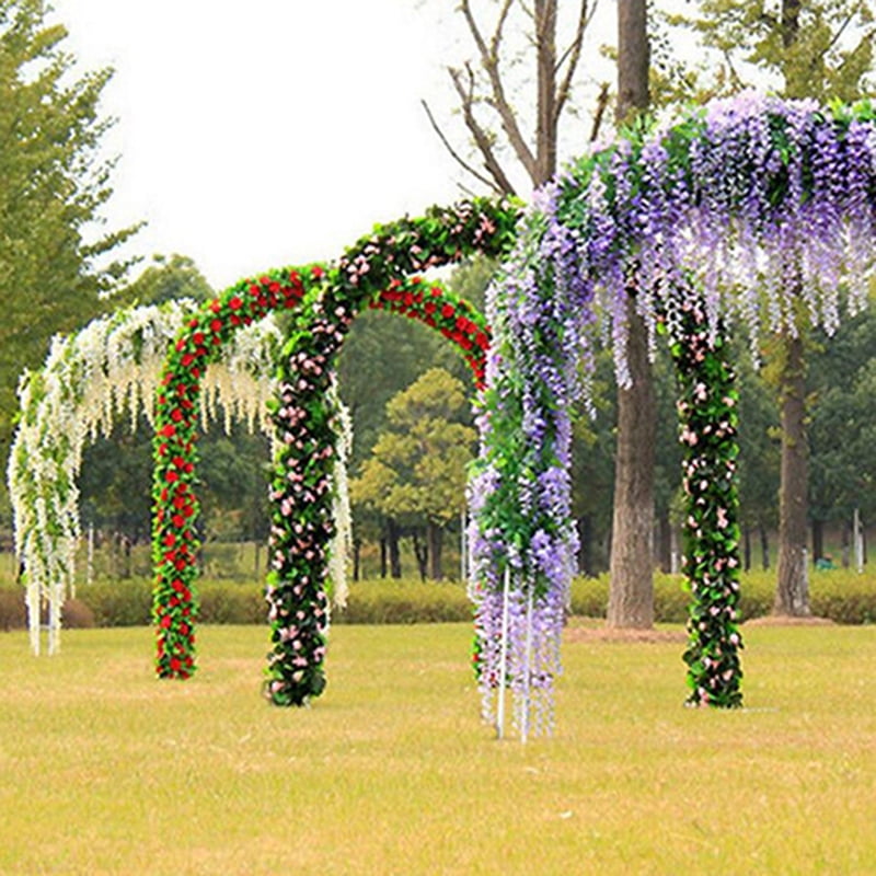Wisteria Vine Fake Flower Wisteria Vine Artificial Flowers Silk Arch Home Decor 