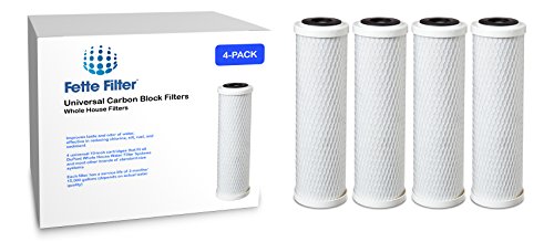 4-Pack Universal 10 Inch Carbon Block Filter Cartridge for Whole House Filter Sy 