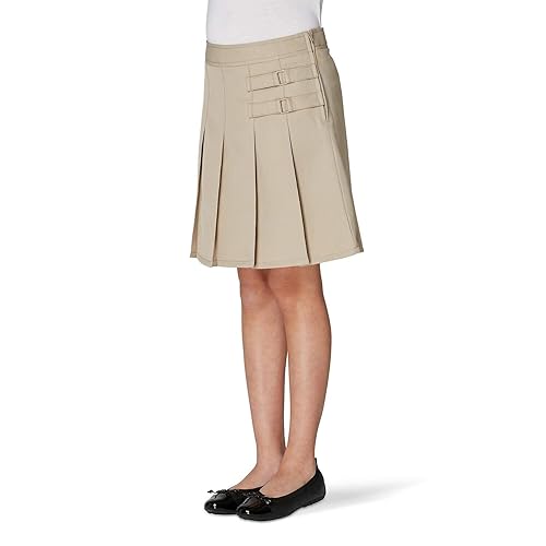 French Toast Girls Two-Tab Pleated Scooter Skirt 