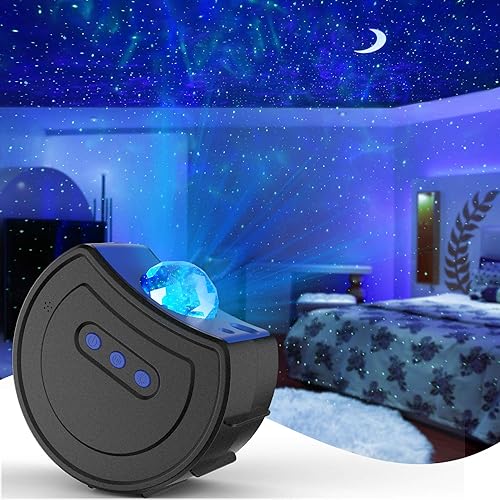 Light Projector Hisome Moon Sky, Bedroom Ceiling Stars Projector
