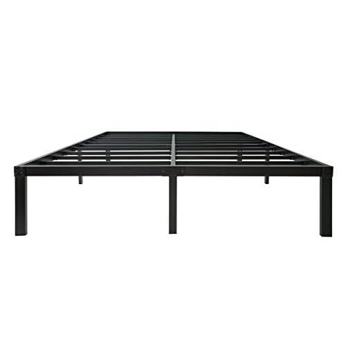 Zizin King Bed Frame With Storage, King Metal Bed Frame With Box Spring