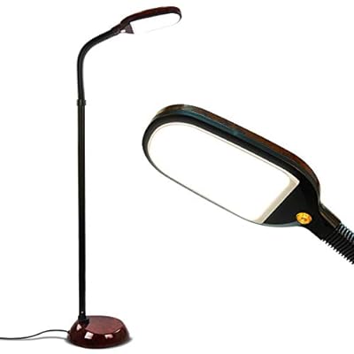 Brightech Litespan Bright Led, Ottlite Dimmable Led Craft Floor Lamp With Magnifier