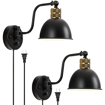 Plug in Wall Sconce Swing Arm Wall Lamp 1 Set-Plug in Swing Arm Wall Light 