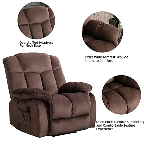 Canmov Power Lift Recliner Chair, Extra Large Leather Recliner Sofa