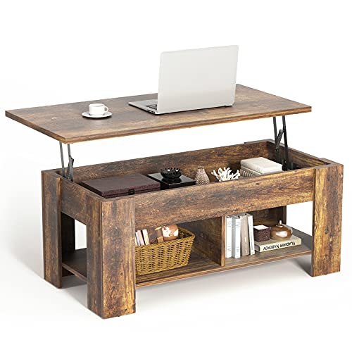 Noblewell Coffee Table Lift Top, Coffee Table That Opens Up For Storage