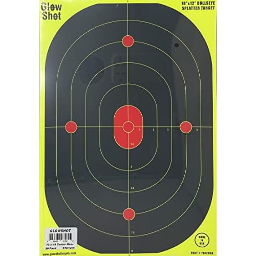 10 Pack Shooting Targets Glow Shot Reactive Splatter Gun & Rifle 8" Paper Target 