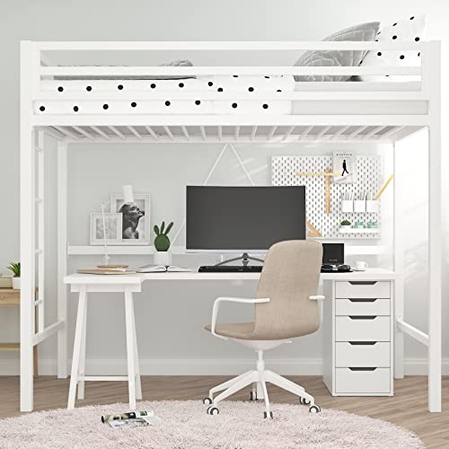 Imusee Loft Bed Frame For Juniors, Bunk Bed With Office Desk Underneath