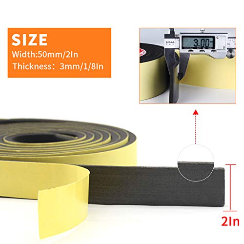 Foam Tape with Adhesive- Weather Stripping High Density Insulation Tape White, 33Ft x 1/8” x 2” Windows Waterproof HVAC Air Conditioning Door Seal Pipes Adhesive Insulation Strips