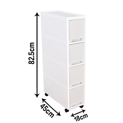 Kitchen Storage Cabinet Beside, Slim Storage Drawers On Wheels