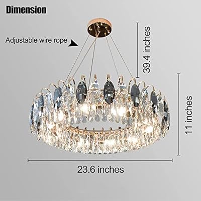 High Ceiling Light, Tiara 3 Light Crystal And Chrome Chandelier With K9