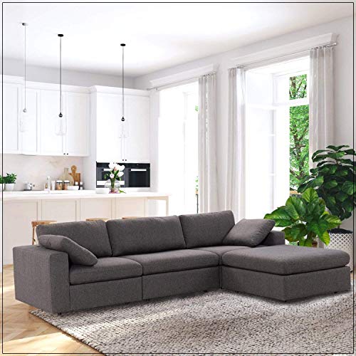 Cloud Modular Sectional Couch Sofa, Linen Look Fabric Sofa Review