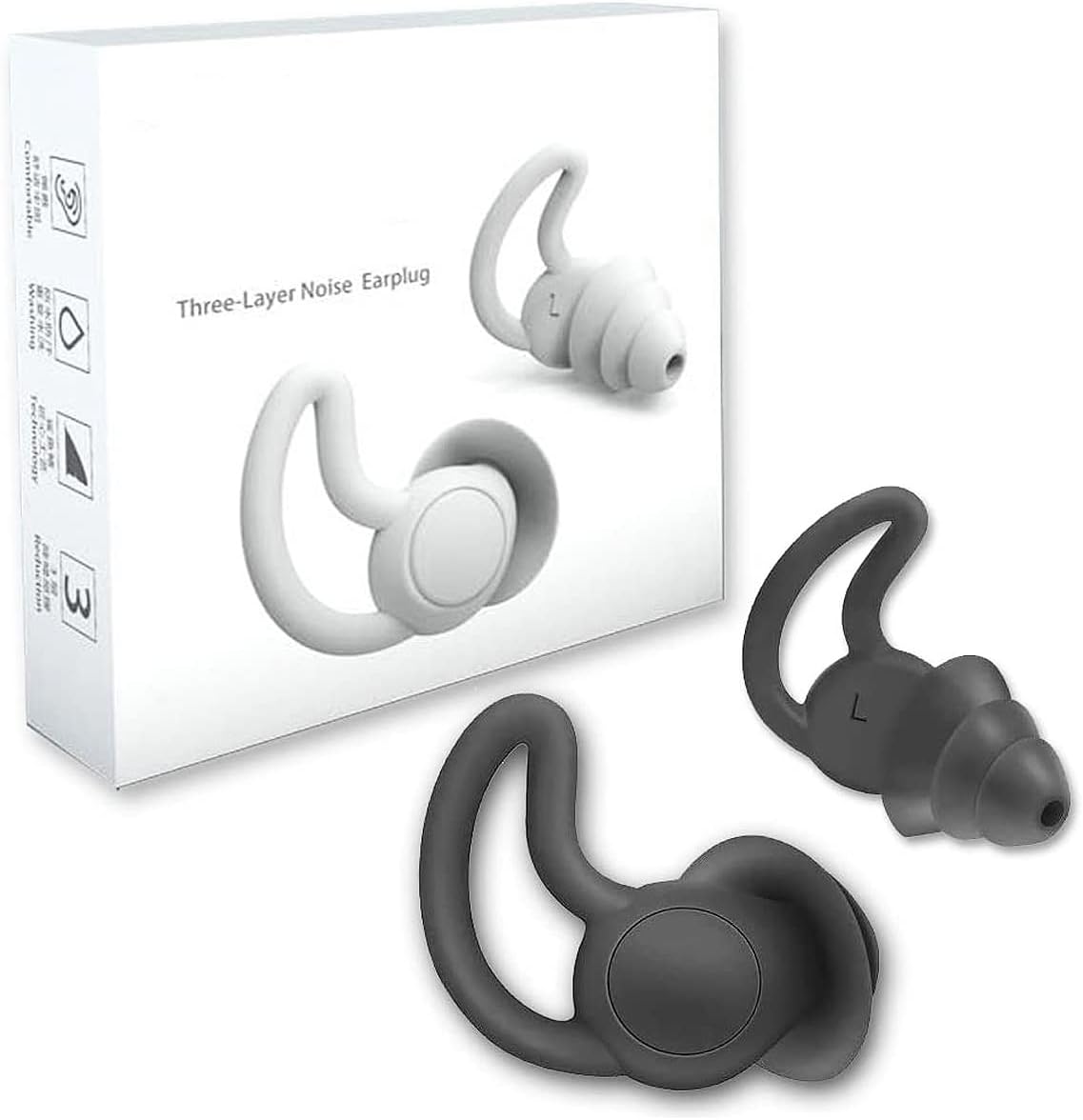 Details about   4PCS For Study Sleep Silicone Ear Plugs Anti Noise Snores Earplugs Comfortab  eH 