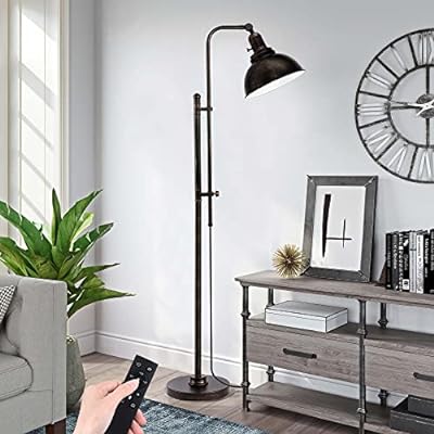Partphoner Industrial Floor Lamp, Black Modern Farmhouse Floor Lamp Design
