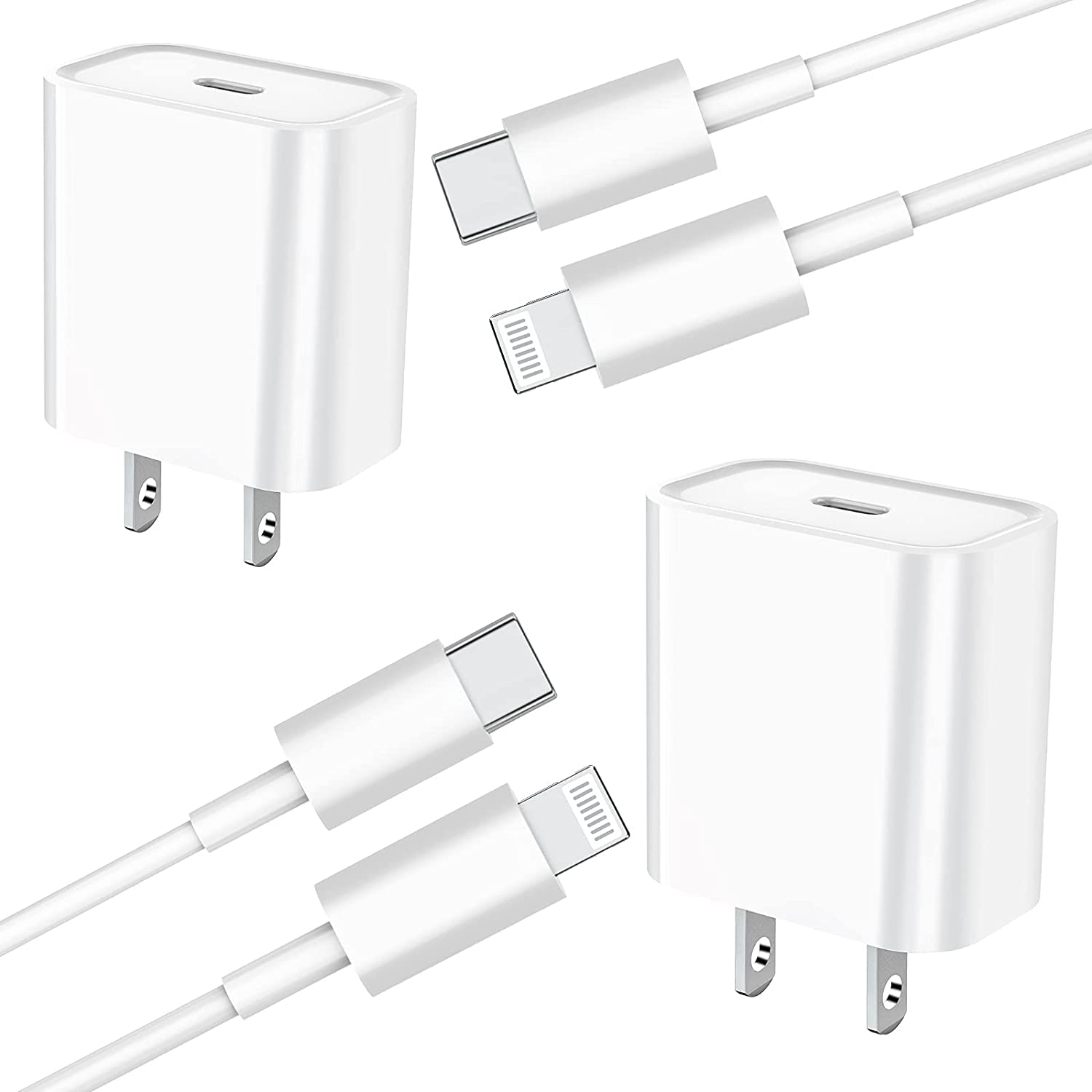 iPhone 13 USB C 20W Fast Charger,【Apple MFi Certified】6.6FT USB C to Lightning Cable with Type-C Power Delivery Wall Plug Charging Adapter Compatible for iPhone 13/12/SE/11/XS/XR/X/8,iPad,AirPods