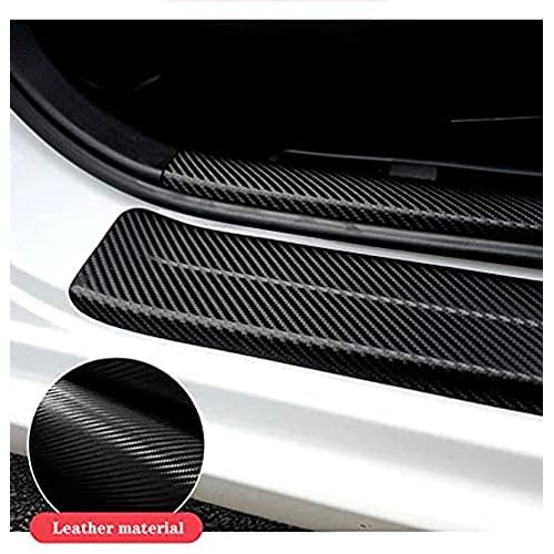 Yousthka 4pcs/Set Door Entry Guard Carbon Fiber Textured Leather Car Door Sill Protector Stickers for Chevrolet Colorado 