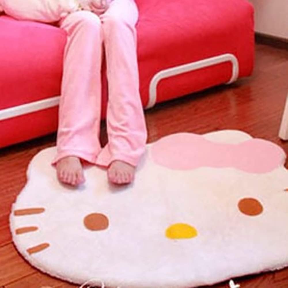 Cute Cartoon Pink Hello Kitty Cat Rug Mat Carpet Floor Bath Mat Bathroom Doormat 