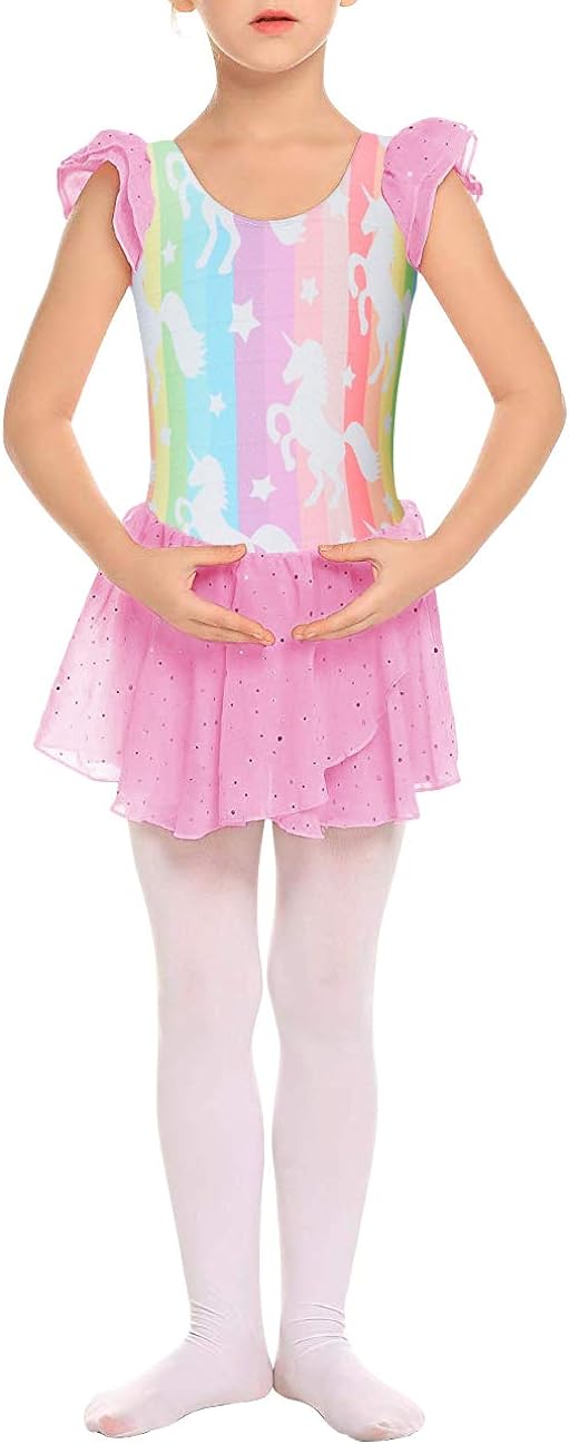 Kids4ever Ballerina Outfit for Girls Leotard Ballet Dress Mermaid Unicorn Ballet Tutu Gymnastics Leotards for Girls