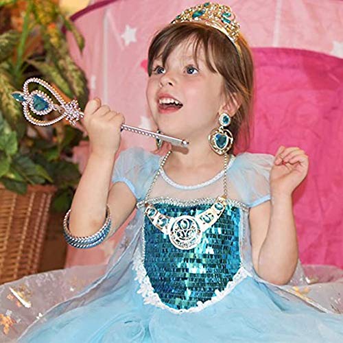 Cinderella Tiara Wand Necklace Costume 3 Pc Accessory Set Princess Jewellery 