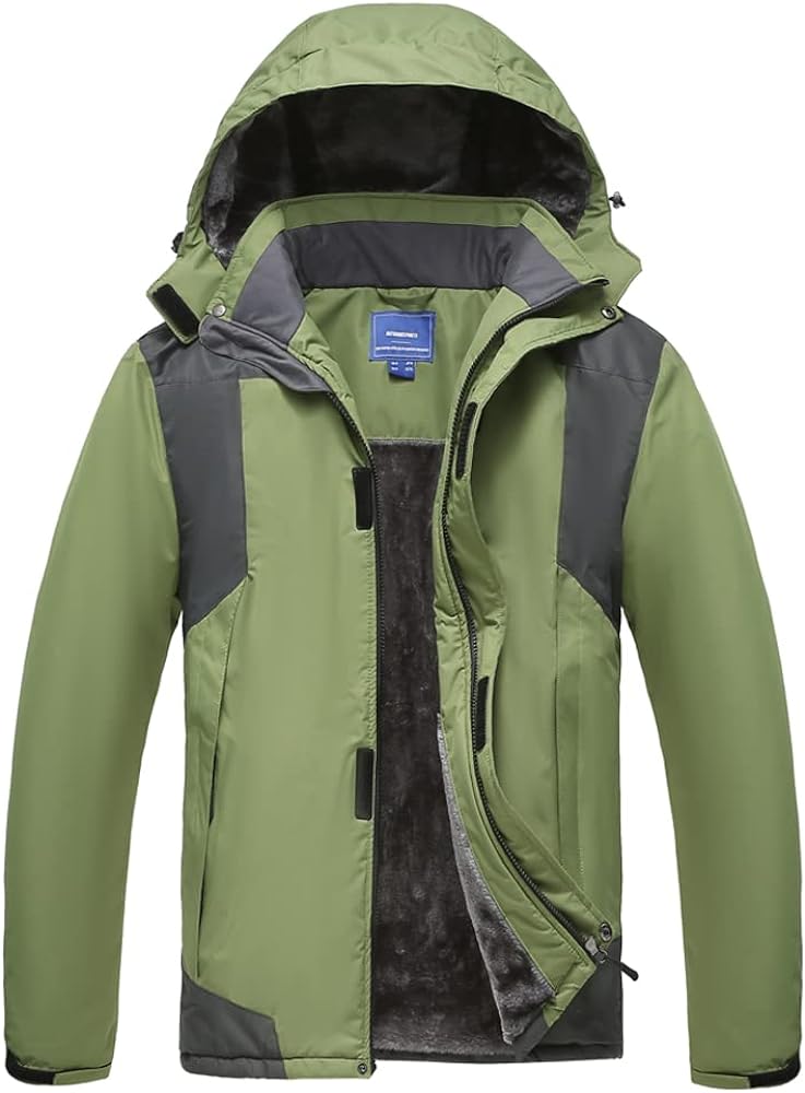 Mens Mountain Waterproof Ski Jacket Windproof Rain Windbreaker Winter Warm Hooded Snow Coat 