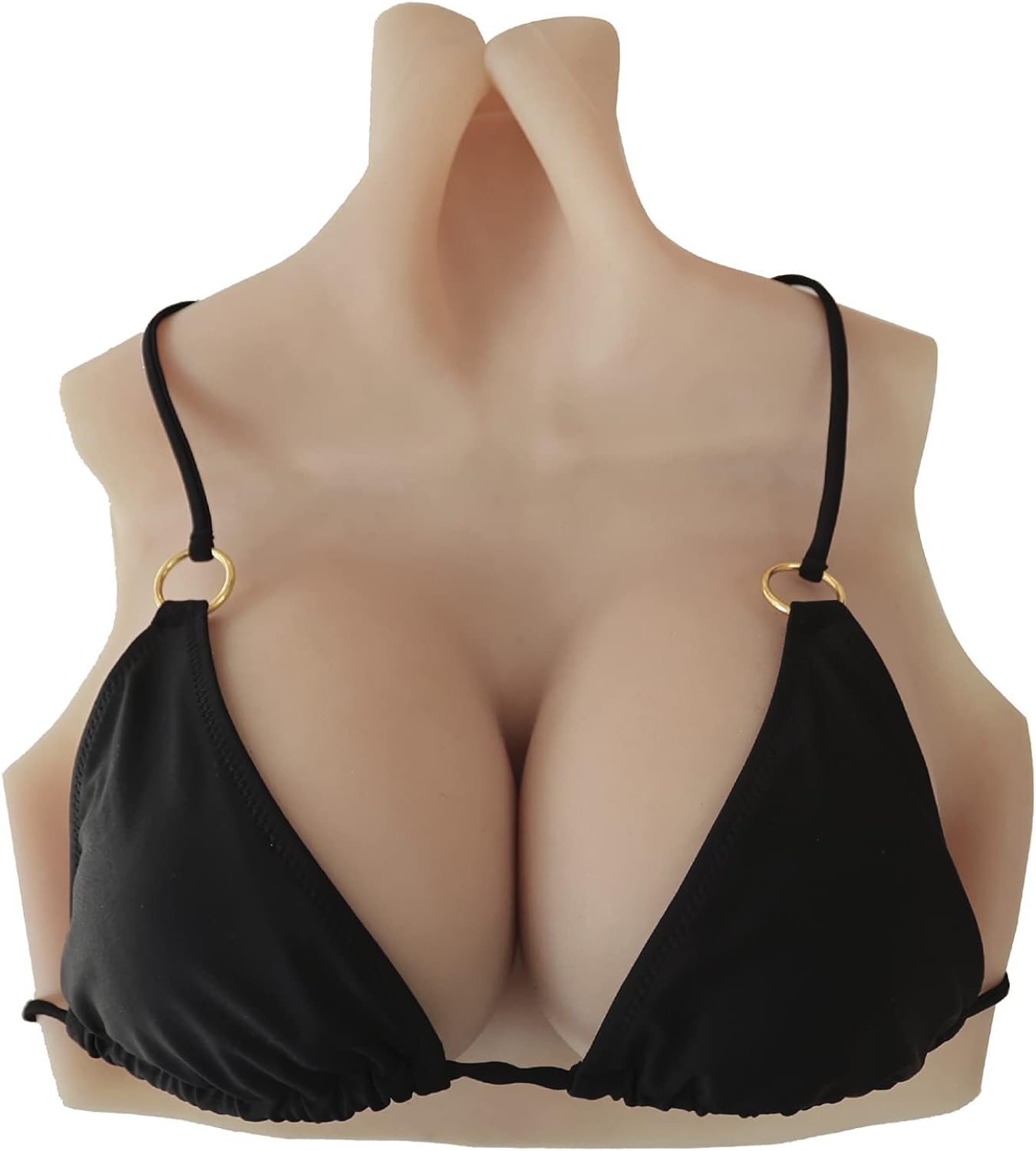 Caucasian Silicone Breast Forms Fake Boobs Hollow Back C Cup for Crossdressers