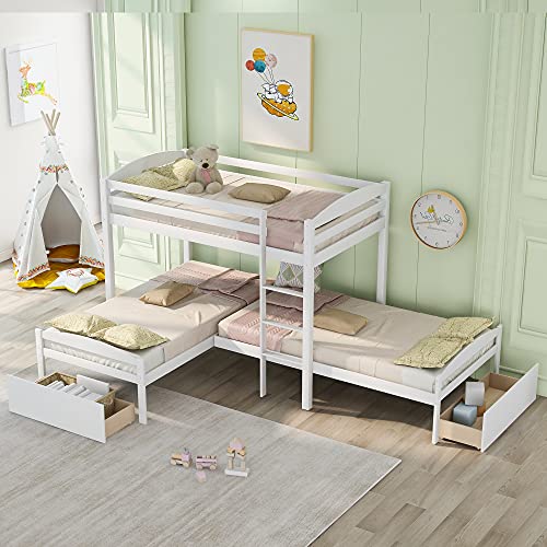 Gaofeiyang Wood Triple Bunk Bed For, Three Twin Bunk Bed Design