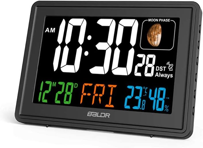 Baldr Atomic Alarm Clock Large, Digital Desk Clock With Date