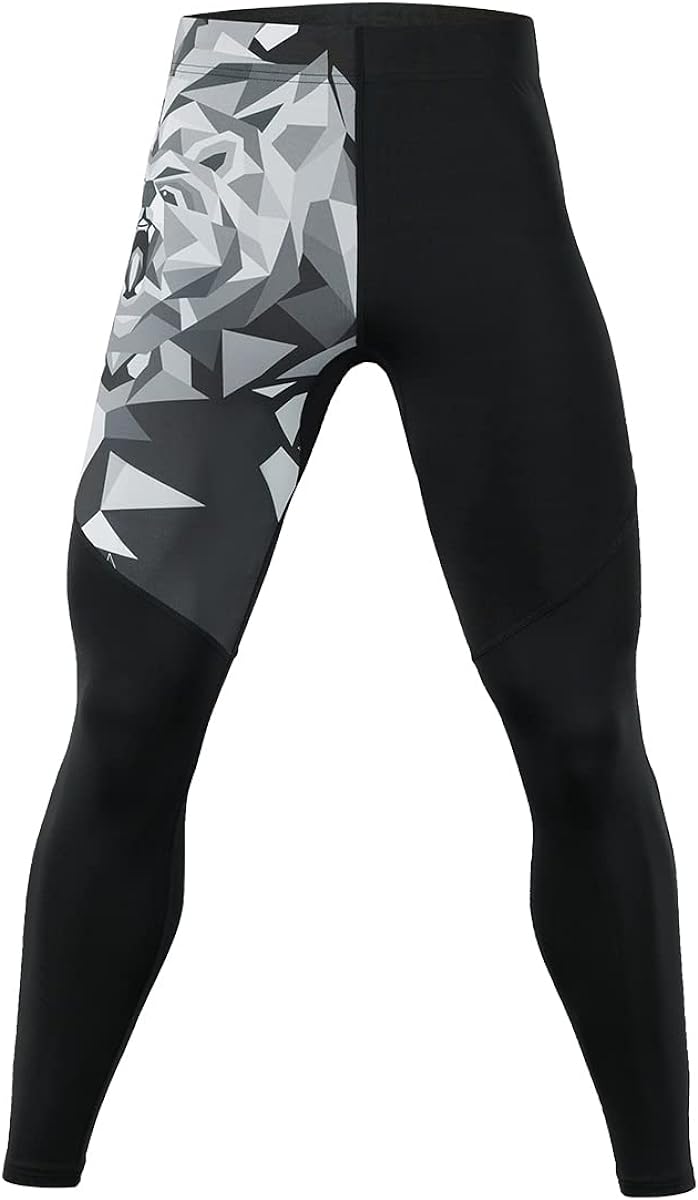 SS COLOR FISH Men Compression Pants Athletic Baselayer Workout Legging Running Tights for Men