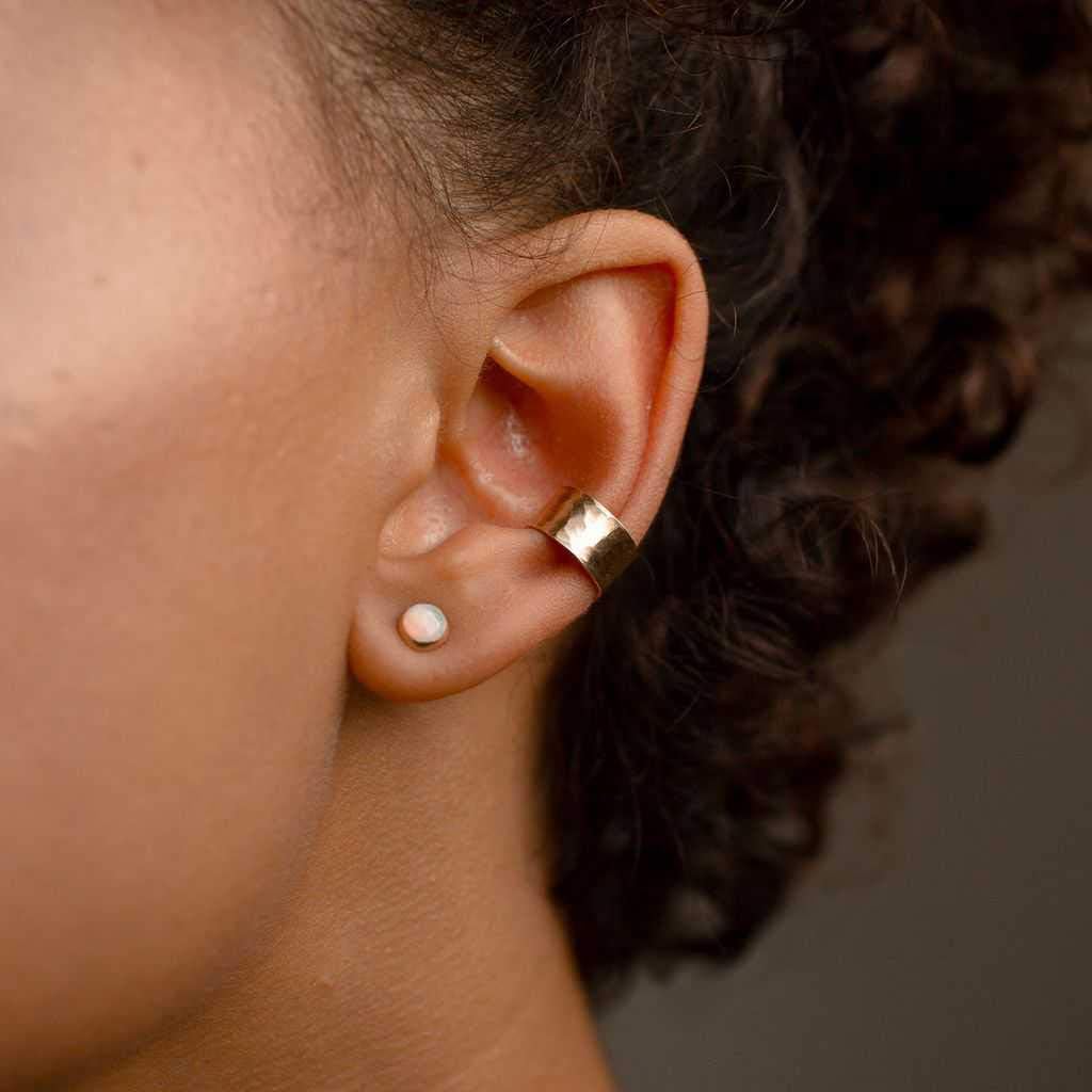 MODRSA Ear Cuff Earrings for Women Non Piercing Ear Hoop Earrings Stainless Steel Clip On Cartilage Earring Huggie Dainty Minimal Crossed Conch Piercing Sparkling Jewelry Silver Rose Gold