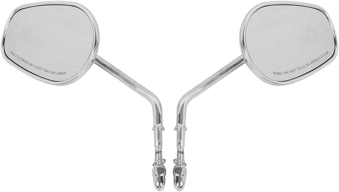 Chrome Teardrop Rear view Mirrors For Harley Motorcycle FLS Softail Slim 8mm MT 