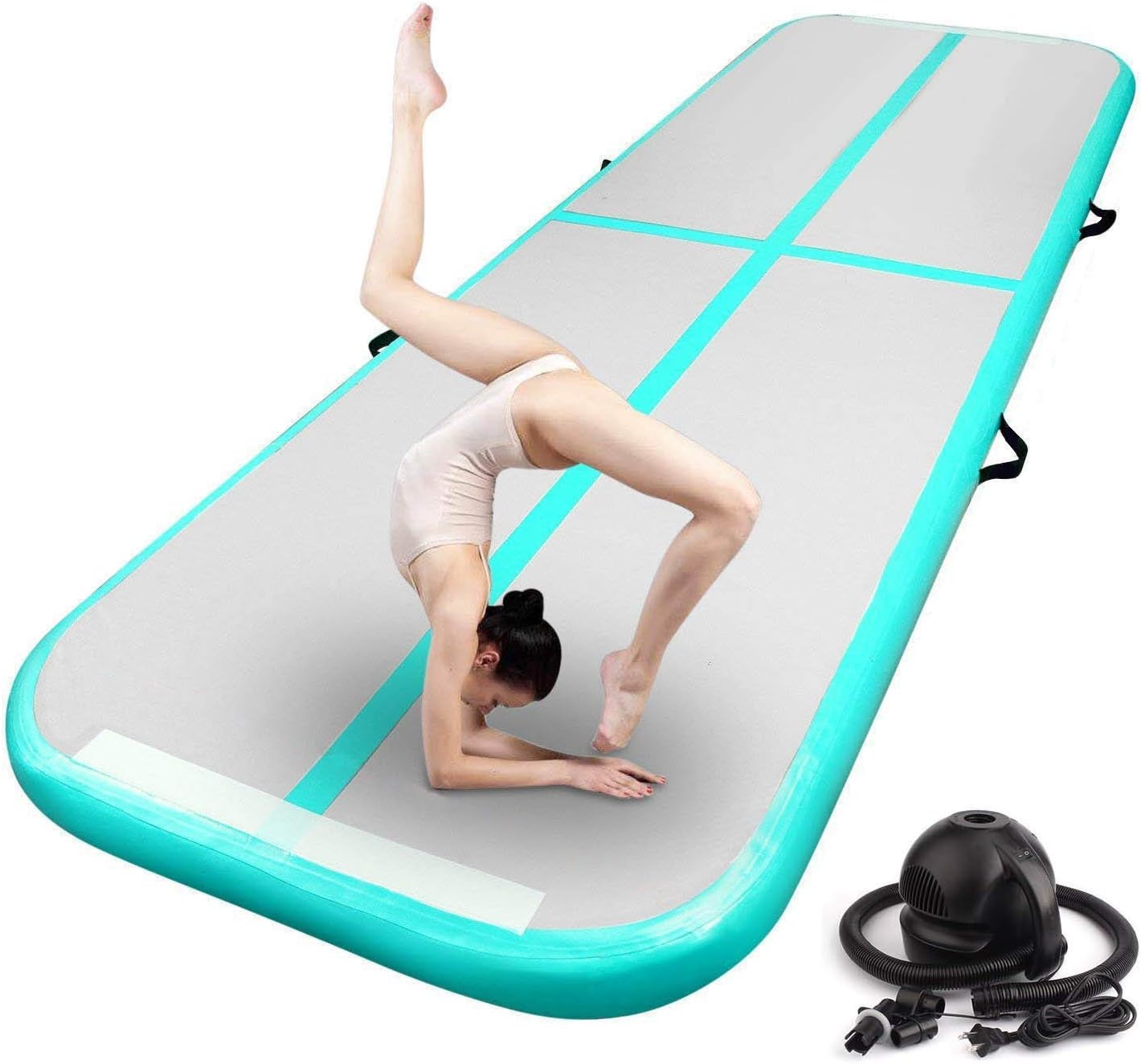 20Ft Airtrack Inflatable Tumbling Gymnastics Mat Air Track Training Sports Home 