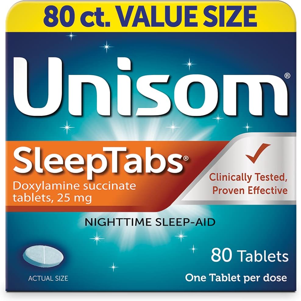 Buy Unisom SleepTabs, Nighttime Sleep-aid, Doxylamine Succinate, 80 Tablets  Online in Pakistan. B01683HFGY
