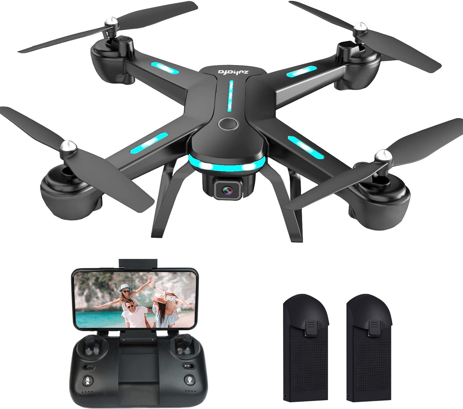 RC Quadcopter Toy Gift for Birthday Foldable Drone Headless Mode Gesture Photographing WiFi FPV Drone with Camera for Adults Altitude Hold