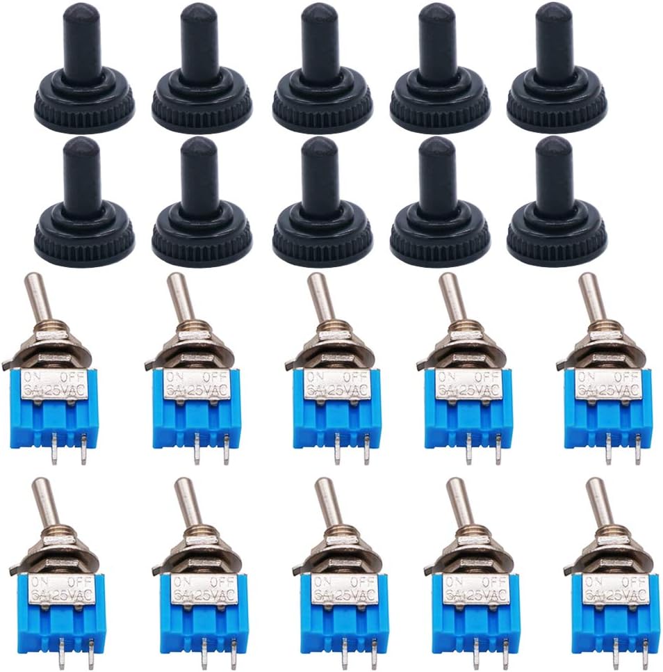 10x Rocker Switch Subminiature Lever Switch Miniature Switch ON/OFF 2 Pins 