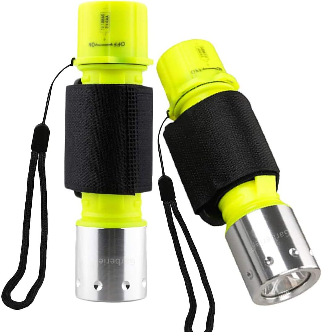 XM-L2 T6 Scuba Diving Flashlight 18650/AAA Battery Operated 3 Modes Torch 