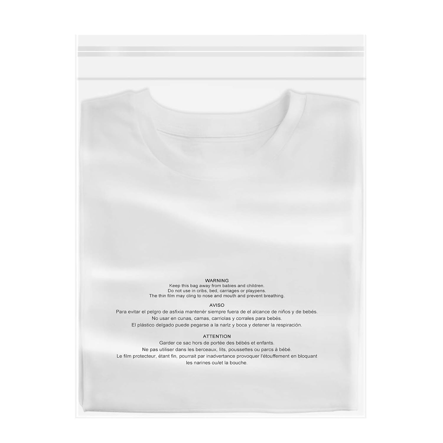 Shirt Plastic Apparel Bags 2" Flap Lot you pick Qty 12" x 15" Clear Poly T 