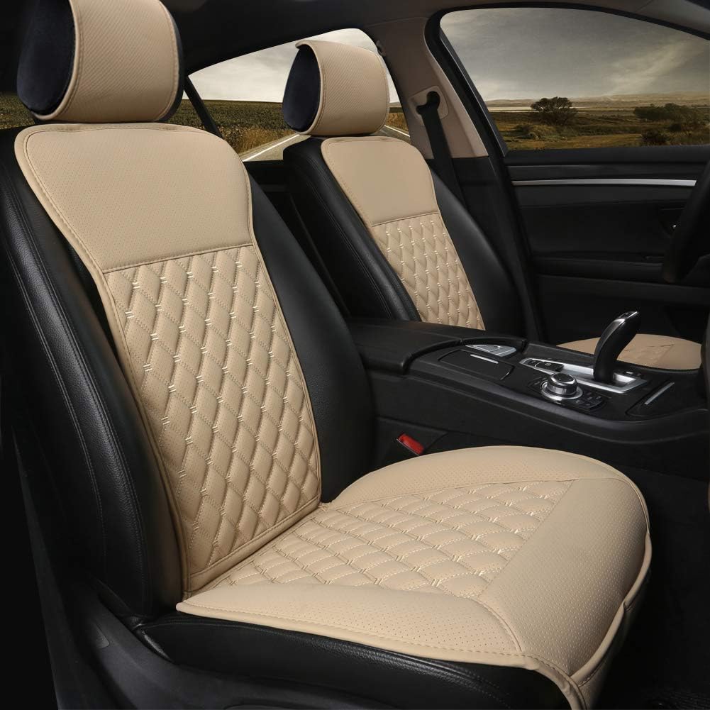 Synthetic Leather Front Seat Cushion Covers Compatible for Buick Vehicles
