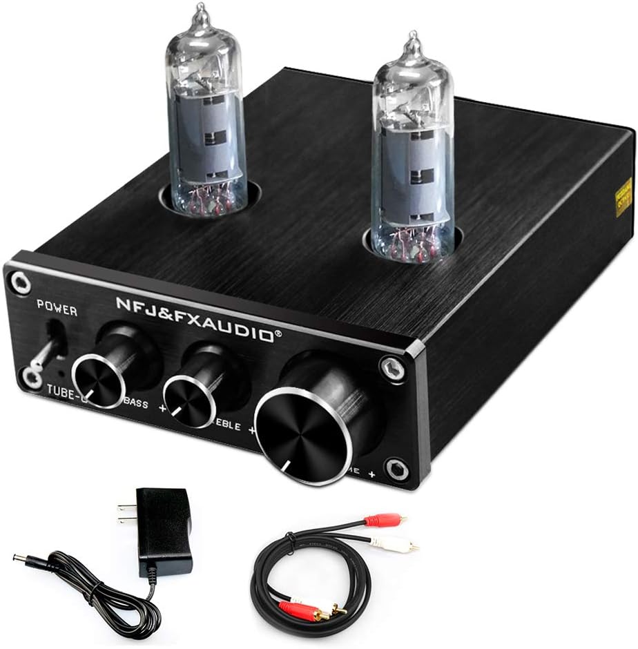 Buy FX AUDIO Tube 03 Tube Preamp Mini Home Audio Stereo Preamplifier 6K4  Tube Hi-Fi Vacuum Tube Preamplifier with Bass  Treble Control Home Theater  Audio Preamp with 12V Power Adapter RCA
