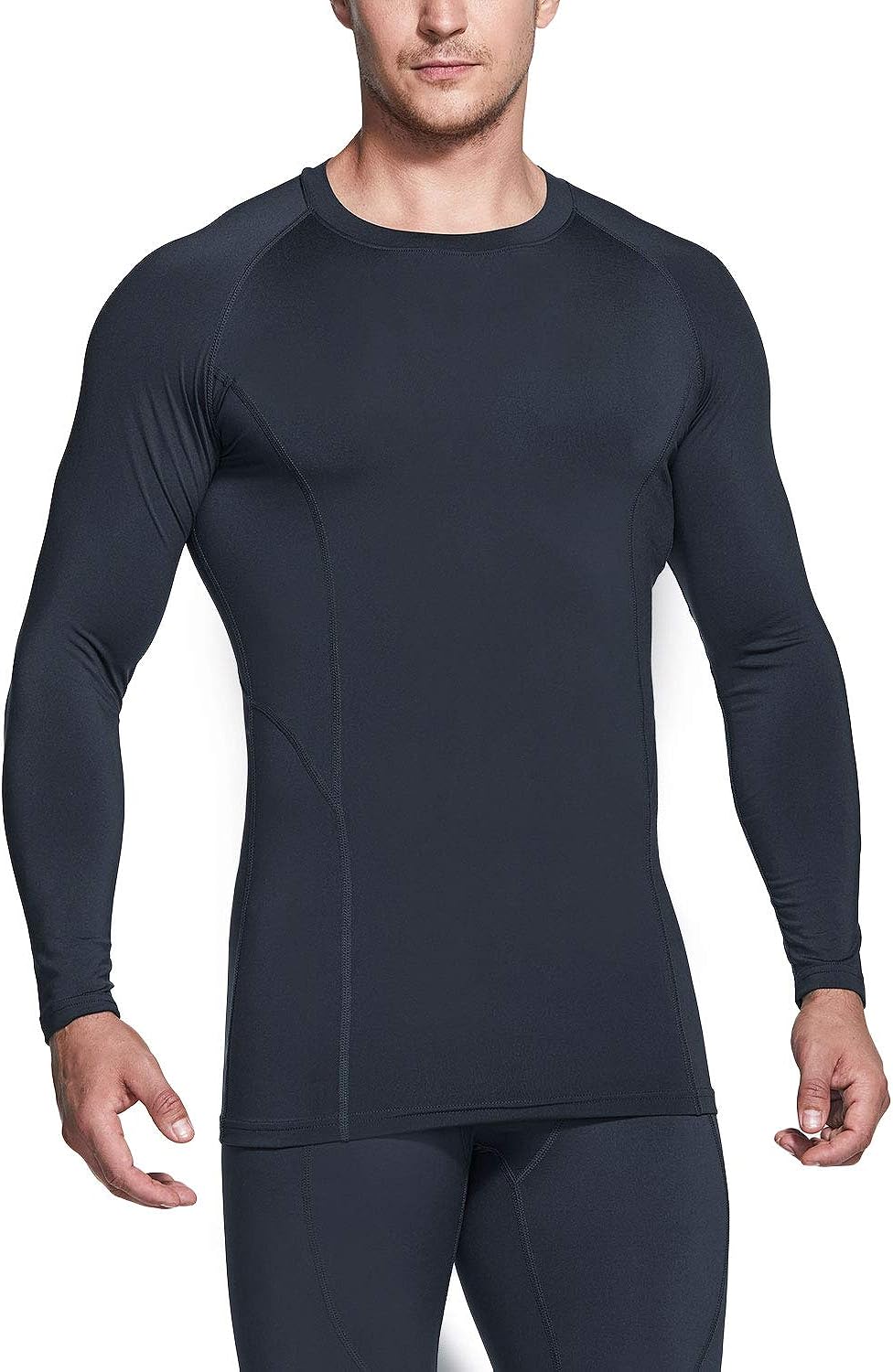 Winter Gear Running T-Shirt TSLA 1 or 2 Pack Men's Thermal Long Sleeve Compression Shirts Athletic Base Layer Top