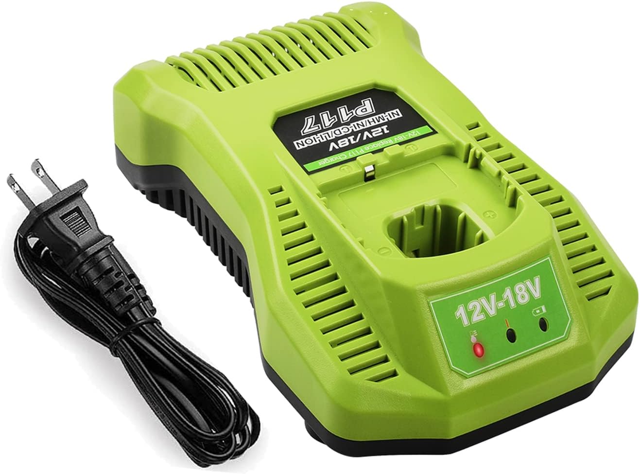 18 Volt Lithium-Ion P108 Battery and Charger P117 For Ryobi One Plus P104 P107 
