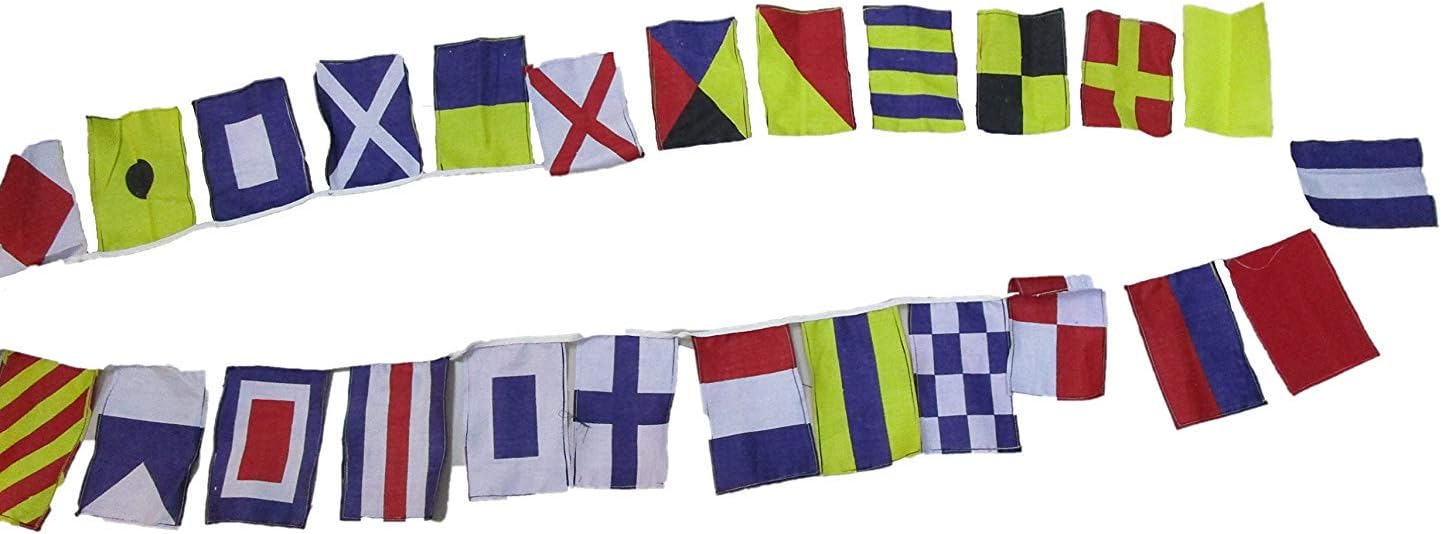 6 Feet Nautical Sailboat Boating Signal Code FLAG COTTON 14 flags Bunting 