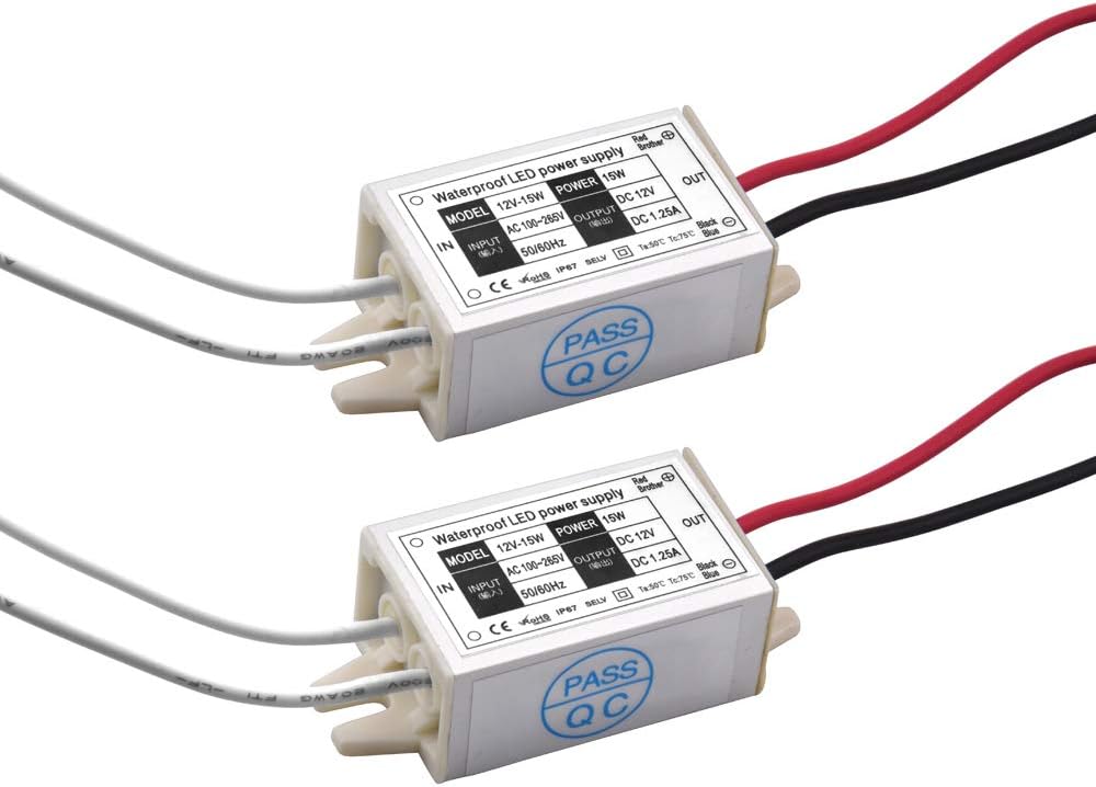 IP67 DC 12V Waterproof Electronic Driver LED Transformer 10W-60W for Strip/CCTV 