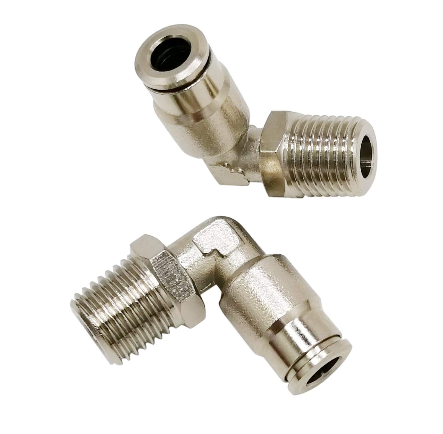 10pcs Pneumatic Tee Union Connectors Tube OD 1/4 Inch Push In Air Fitting Set 