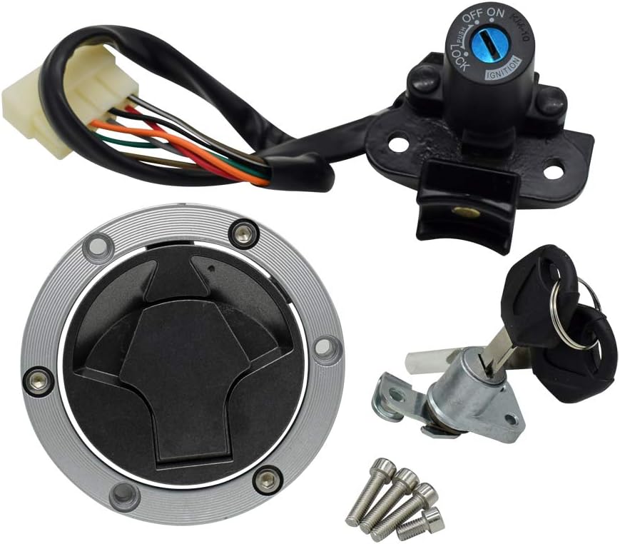 KIMISS Motorcycle Fuel Gas Cap Tank Cover with 2 Keys for Honda