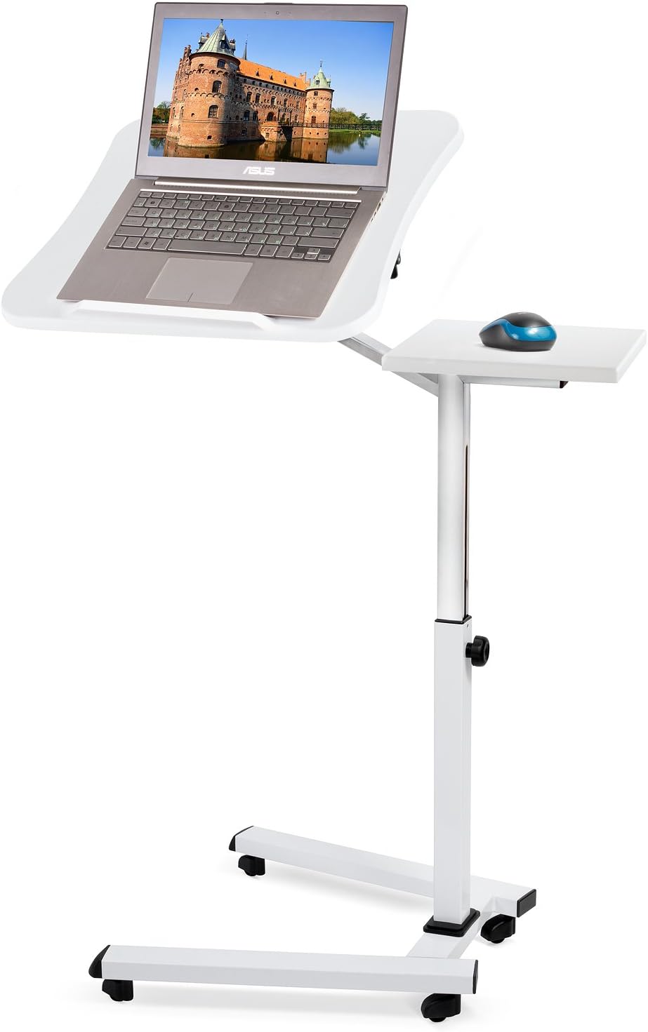 67~110cm Adjustable Height Standing PC Laptop Desk Computer Table Mobile Wheels 