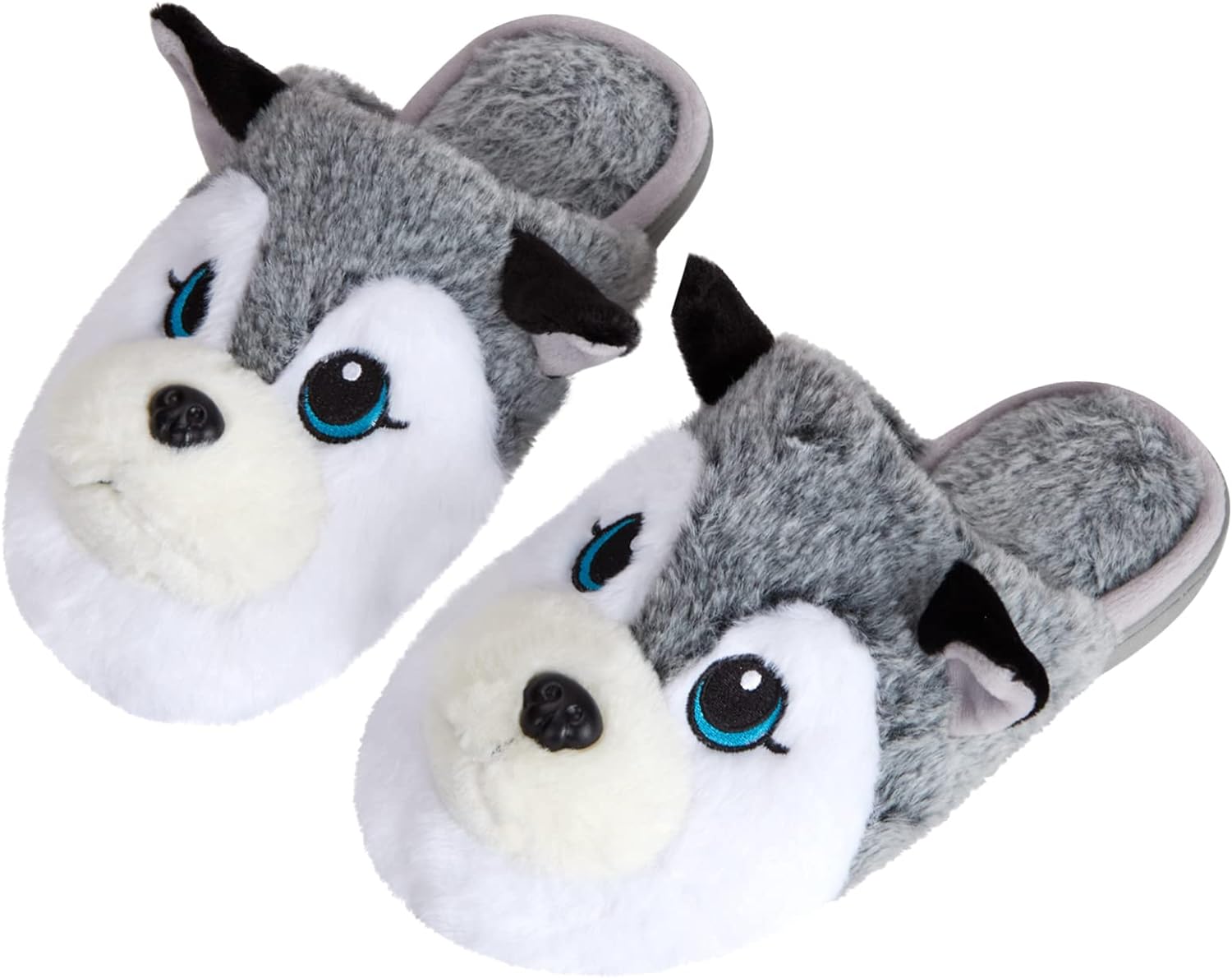 GaraTia Women's Plush Winter Warm Animal Soft Cute Home Pug Slippers Dog 7-8 